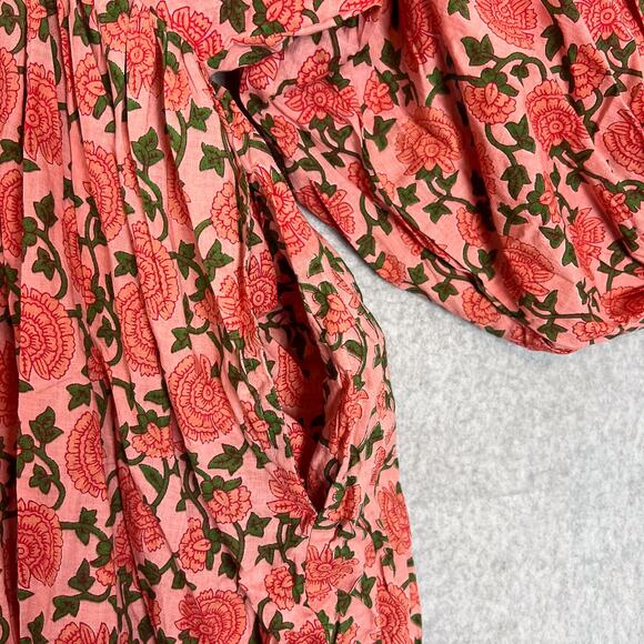 House Of Sundar Saffron Sun Maya Half Sleeve Midi Dress Size XL - Picture 6 of 11